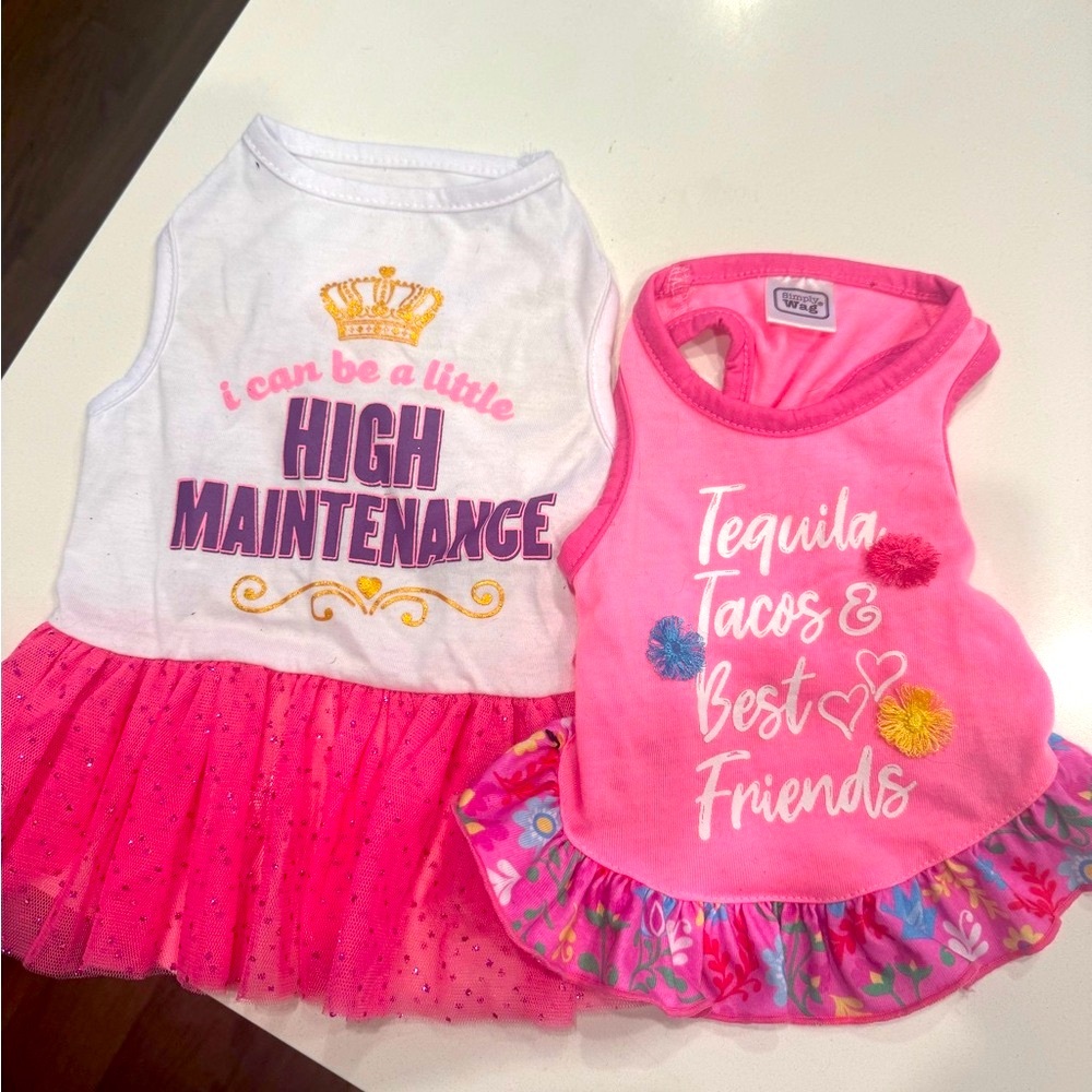 ✨ Pink Doggy Dresses 👚 For little princess pups 👑 🐕